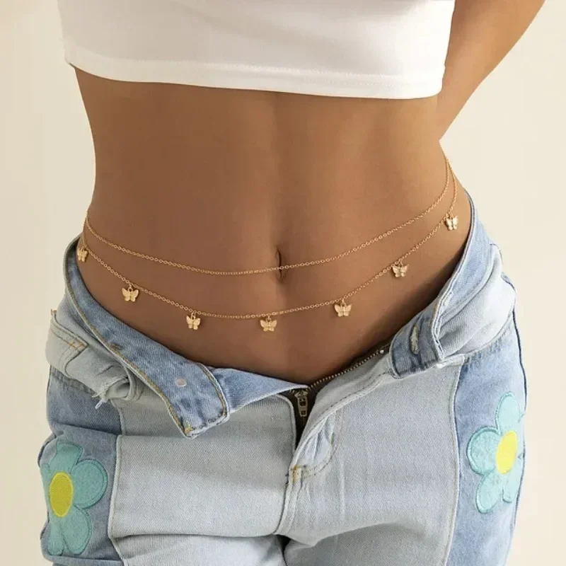 Body Jewelry Bulk - New Charm Sexy Double Layer Butterfly