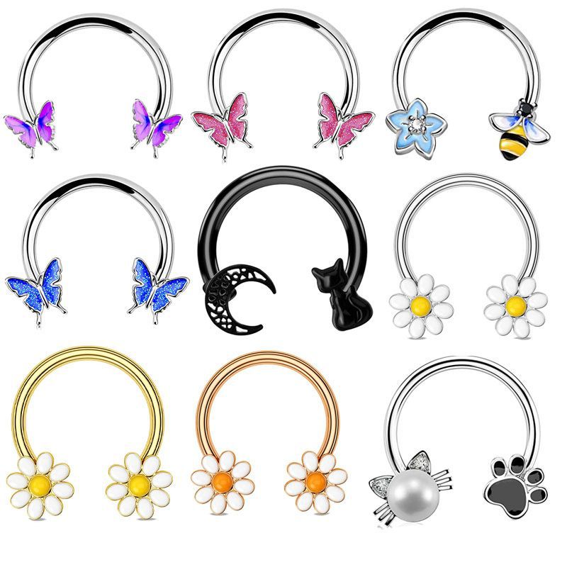 Body Jewelry Nose Ring - 16G Septum Ring Daith Piercing Jewelry
