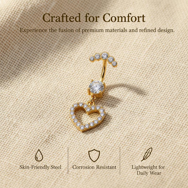 5 Pcs Fashion Rhinestones Bell - Body Jewelry Belly Button Rings recension och pris