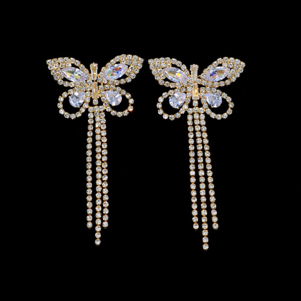 Sexy Rhinestone Butterfly Tass - Body Jewelry Stickers recension och pris