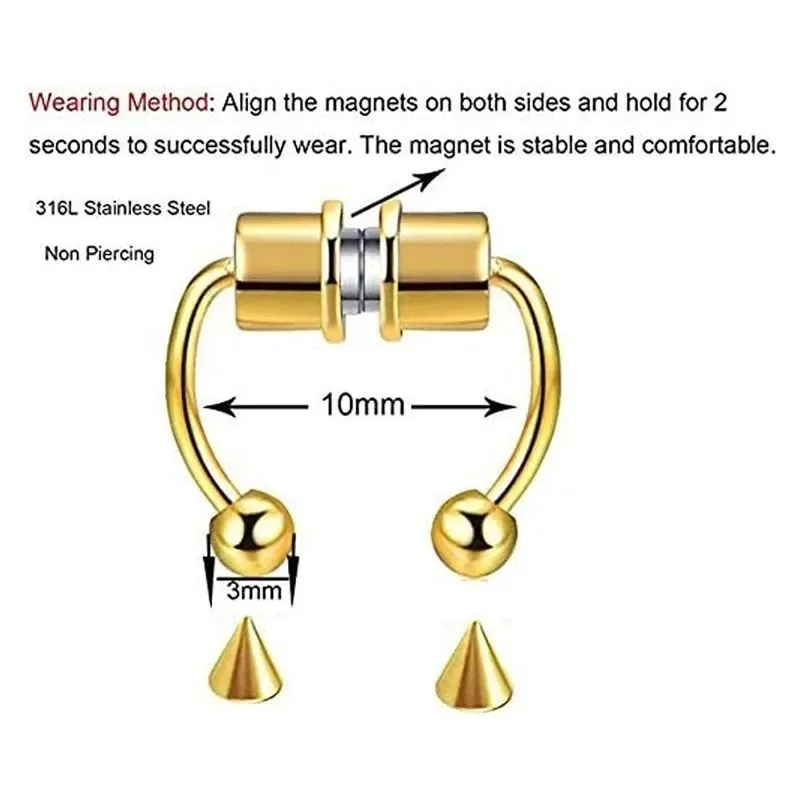 1/2/3Pcs Fake Magnetic Nose Ri - Body Jewelry Nose Ring recension och pris