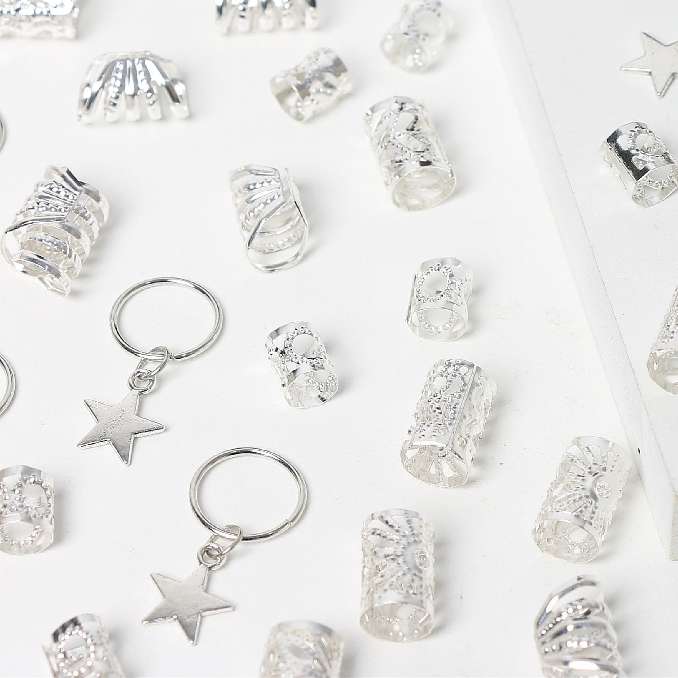35pcs/set Silver Five-pointed  - Body Jewelry Websites recension och pris