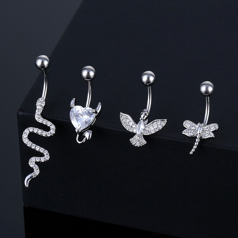 Crystal Belly Button Ring Anim - Body Jewelry Belly Button Rings recension och pris