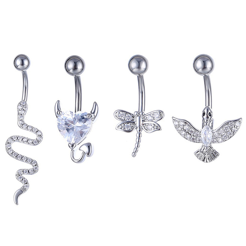 Crystal Belly Button Ring Anim - Body Jewelry Belly Button Rings recension och pris