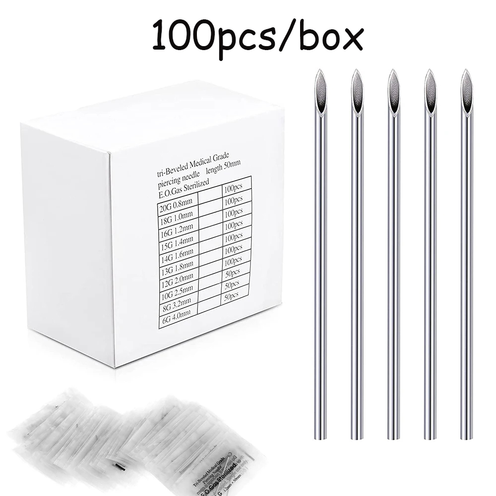 10-1000pcs Body Piercing Needl - Body Jewelry Tool recension och pris