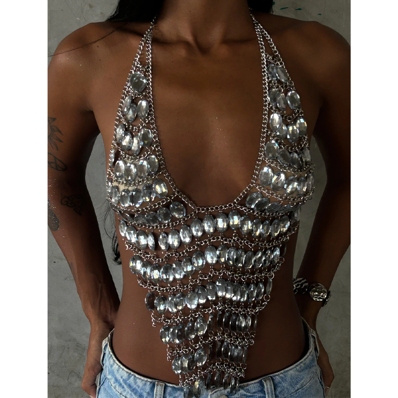 Handmade Backless Rhinestone S - Body Jewelry Rhinestone recension och pris