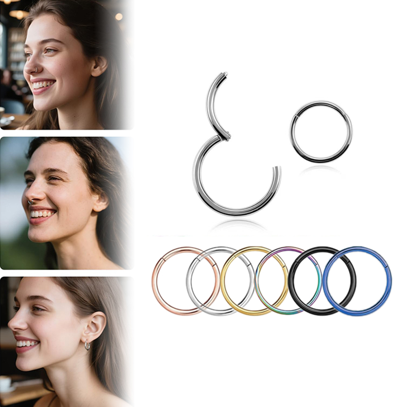 16G 316L Surgical Steel Hinged - Body Jewelry Nose Ring recension och pris