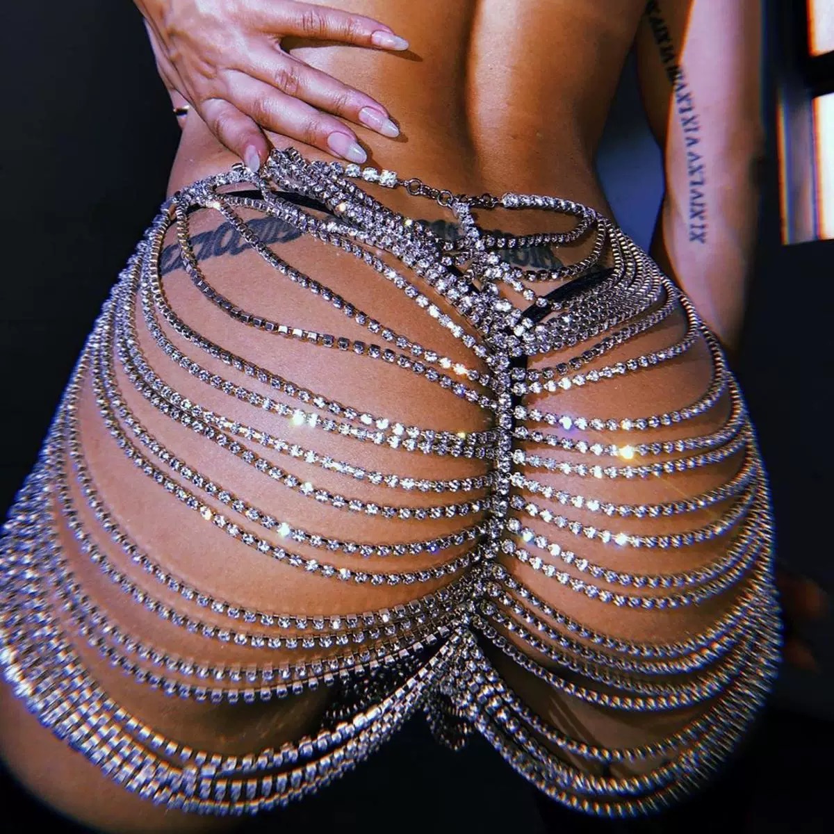 1pcSexy Fashionable Rhinestone - Body Jewelry Rhinestone recension och pris