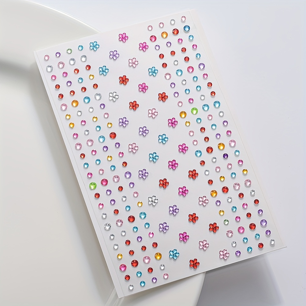1 Sheet Colorful Shiny Rhinest - Body Jewelry Stickers recension och pris
