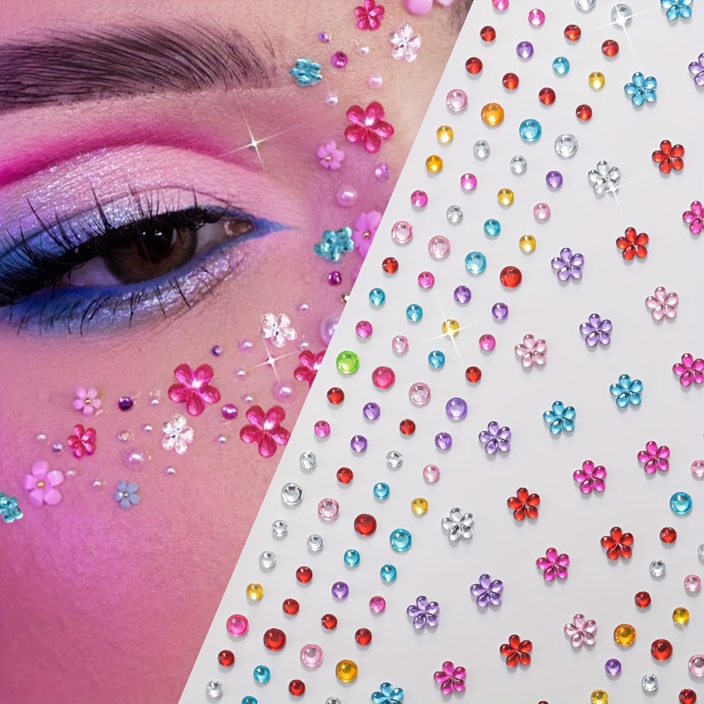 1 Sheet Colorful Shiny Rhinest - Body Jewelry Stickers recension och pris