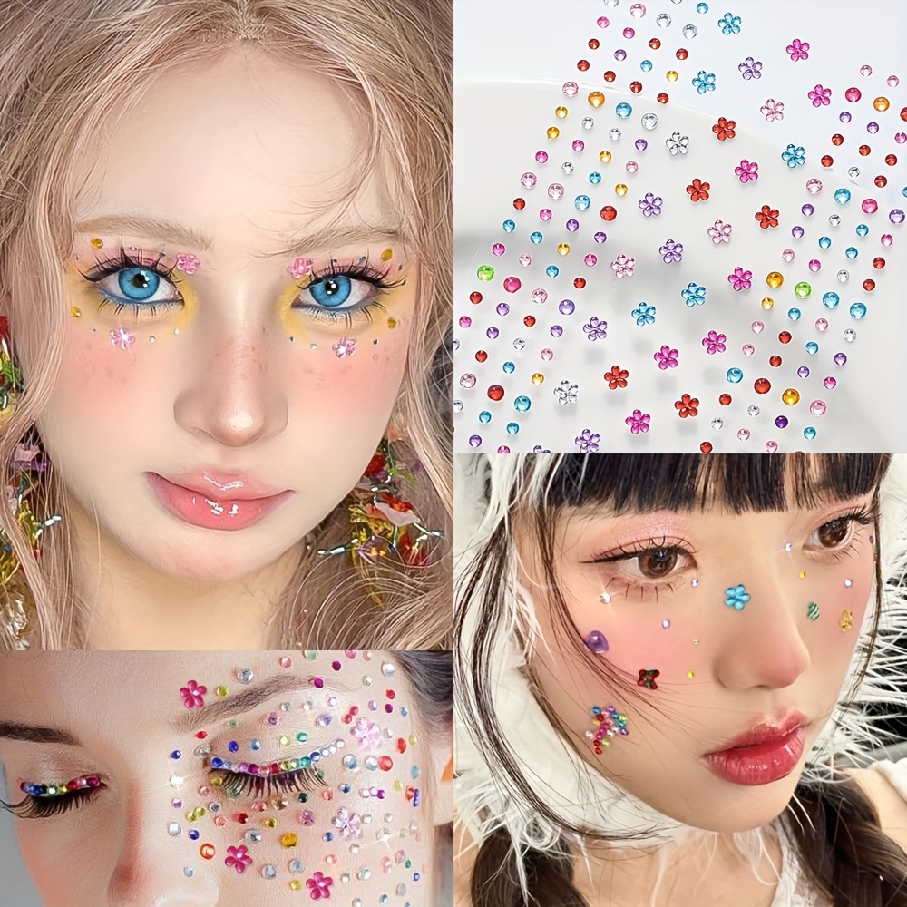1 Sheet Colorful Shiny Rhinest - Body Jewelry Stickers recension och pris