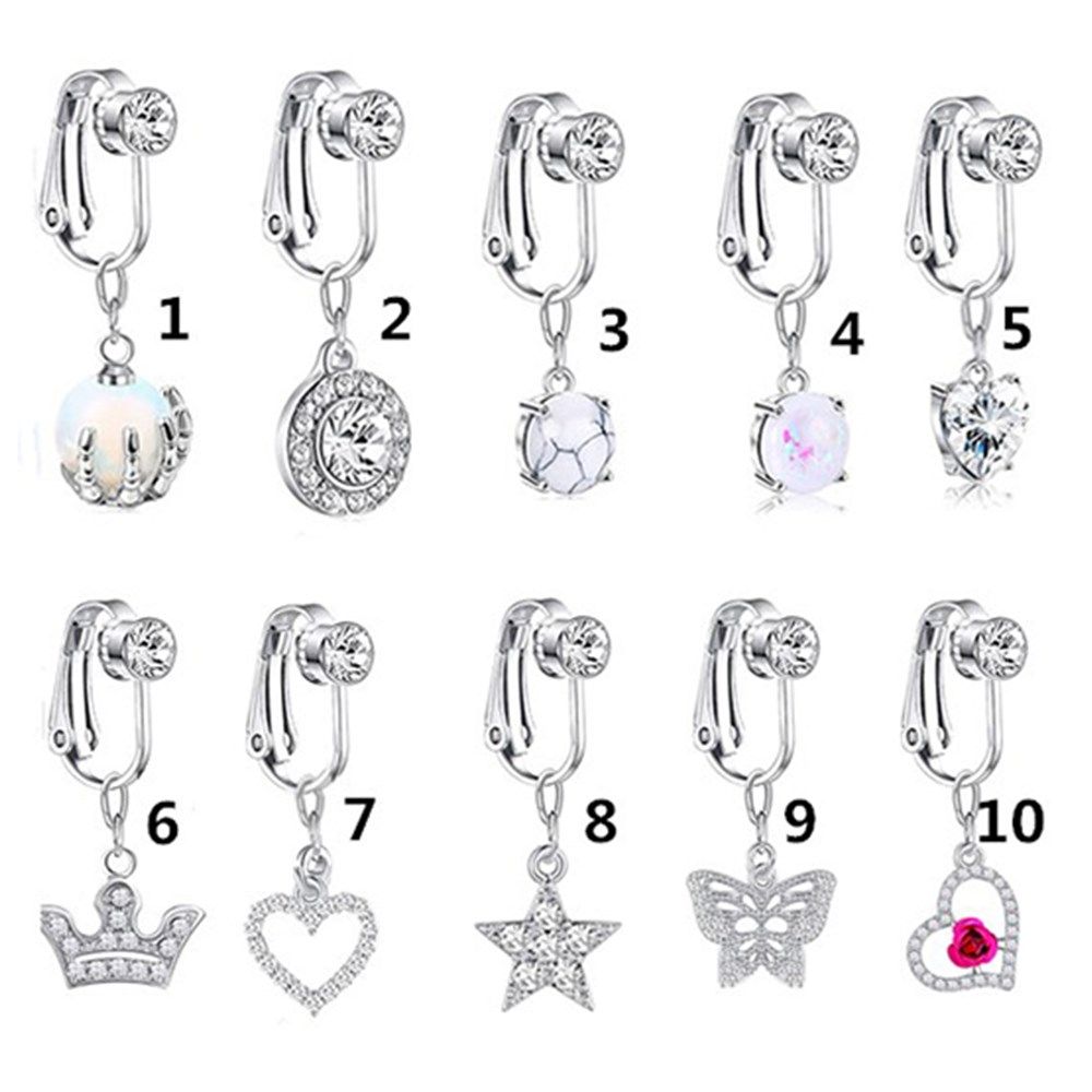 Accessories Clip On Earrings C - Body Jewelry Belly Button Rings recension och pris