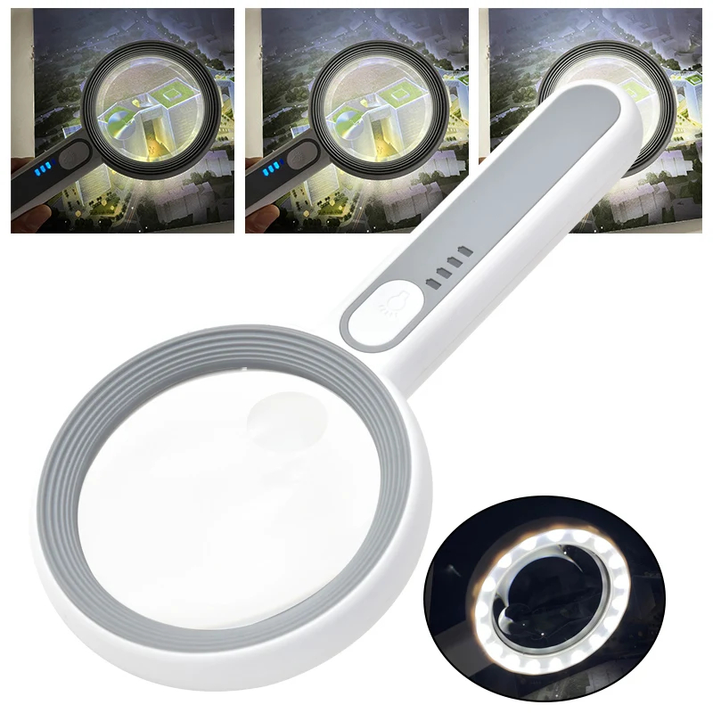 Rechargeable Handheld Magnifie - Body Jewelry Websites recension och pris
