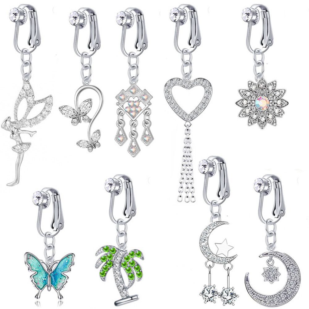 Faux Fake Belly Butterfly Fake - Body Jewelry Belly Button Rings recension och pris