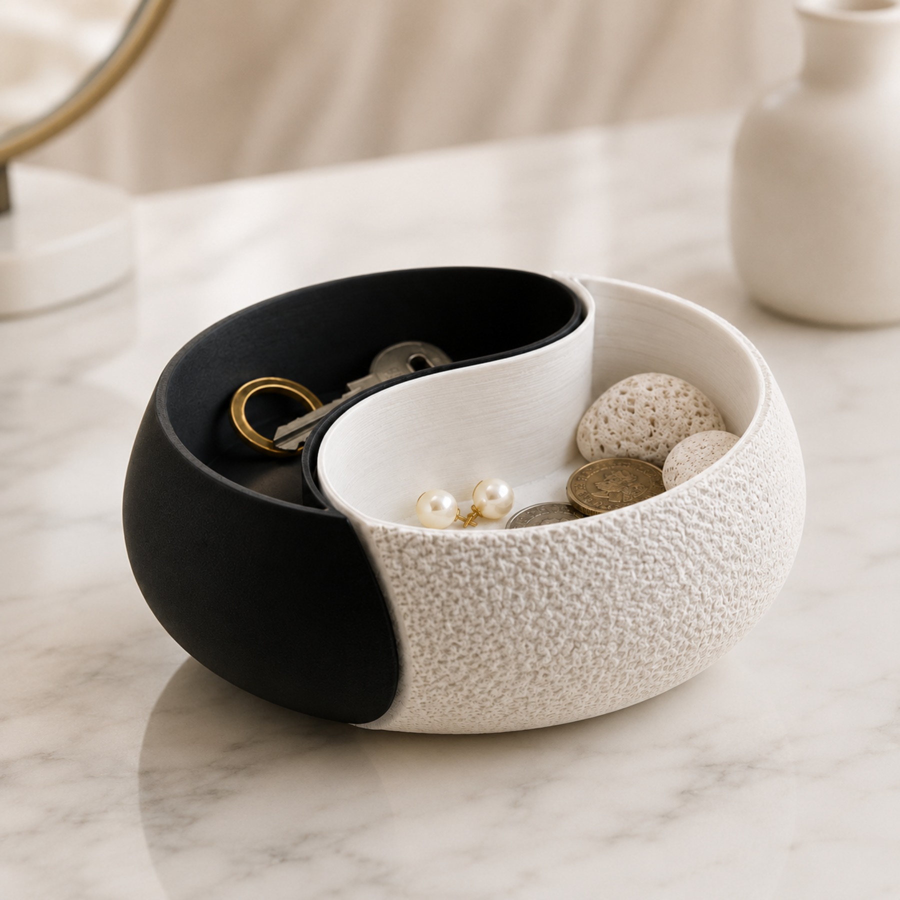 1-Piece Black and White Color  - Body Jewelry Websites recension och pris