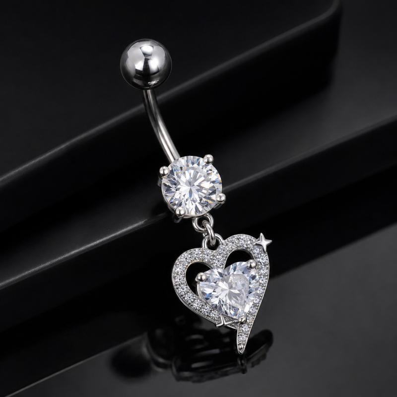 Surgical Steel Dangle Belly Bu - Body Jewelry Belly Button Rings recension och pris