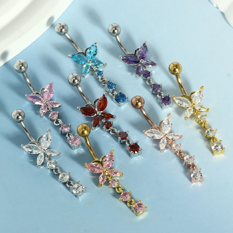 14GA Golden Butterfly with Dan - Body Jewelry Belly Button Rings recension och pris