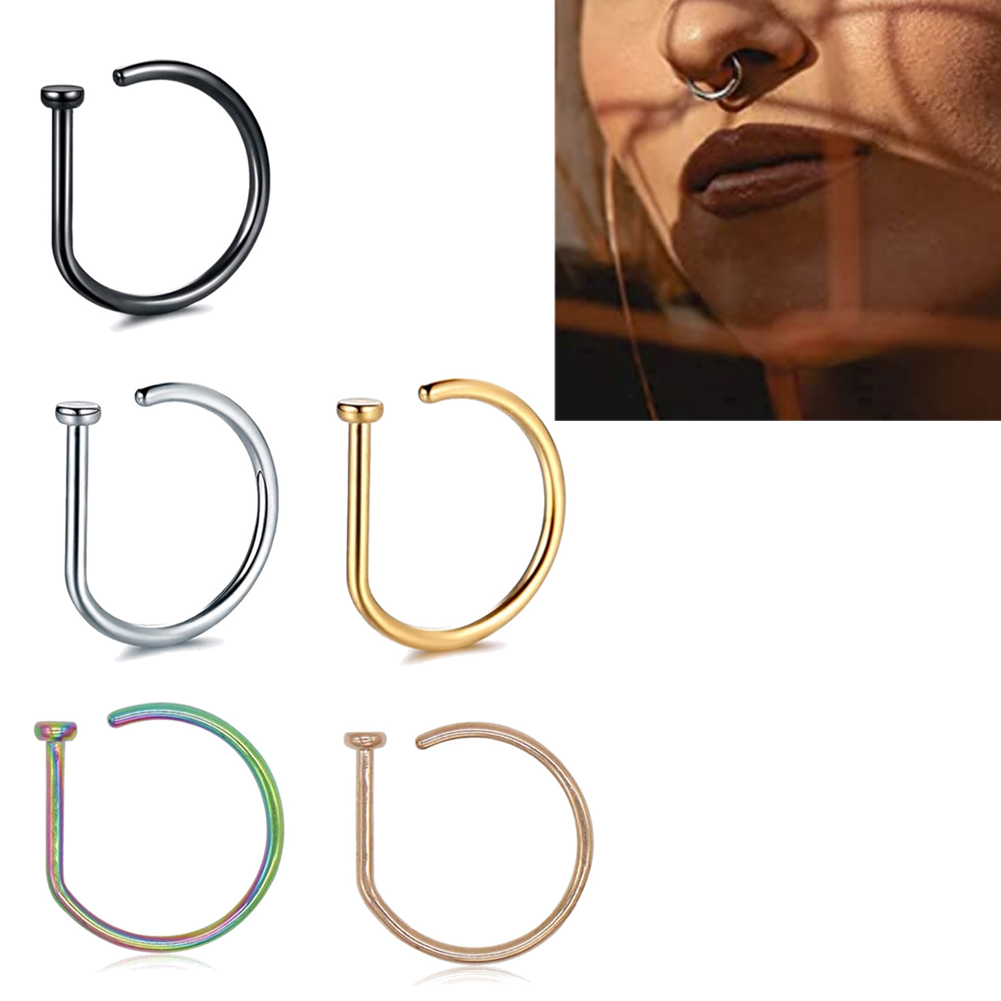 1PC Woman Man Fake Nose Rings  - Body Jewelry Nose Ring recension och pris