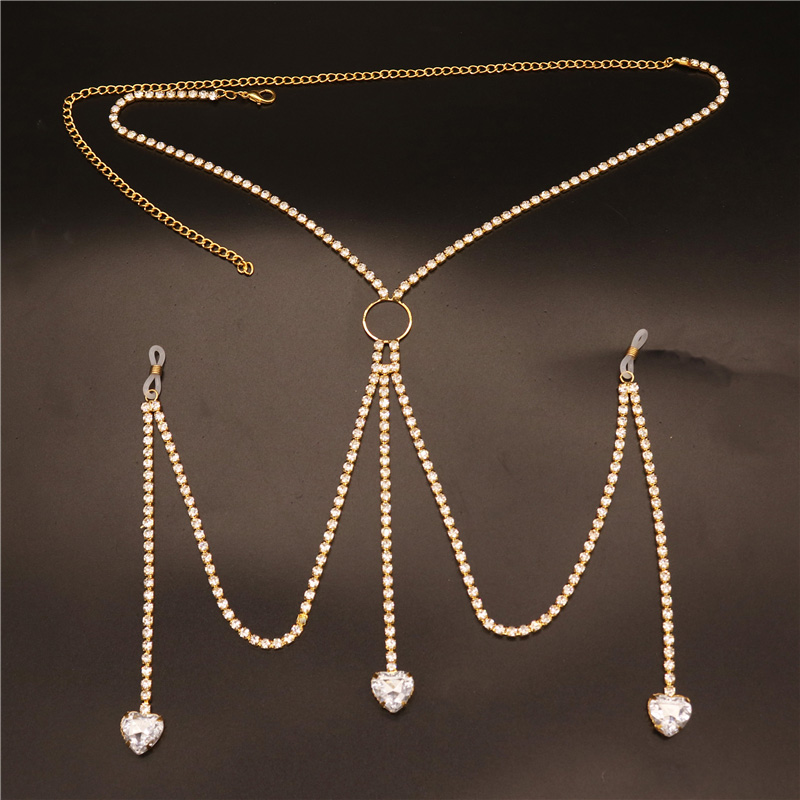 2023 New Fashion White Heart N - Body Jewelry Rhinestone recension och pris