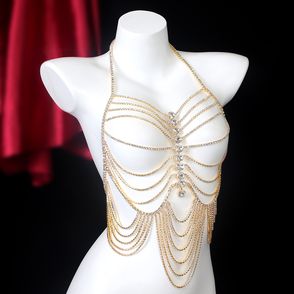 Luxurious Stripe Tassels Retro - Body Jewelry Rhinestone recension och pris