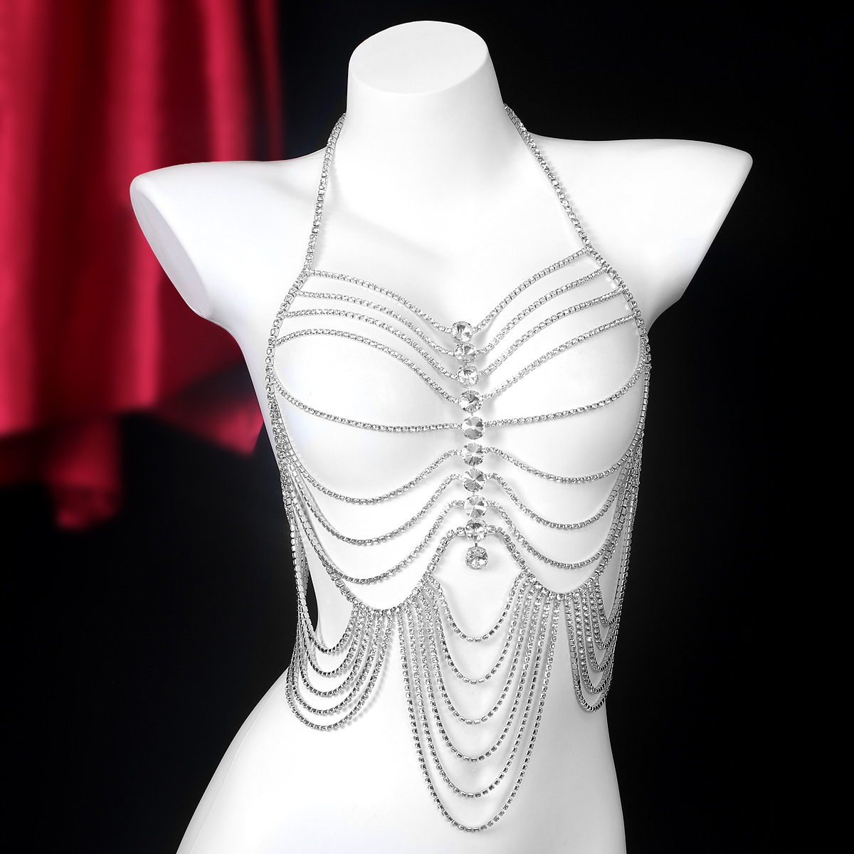 Luxurious Stripe Tassels Retro - Body Jewelry Rhinestone recension och pris