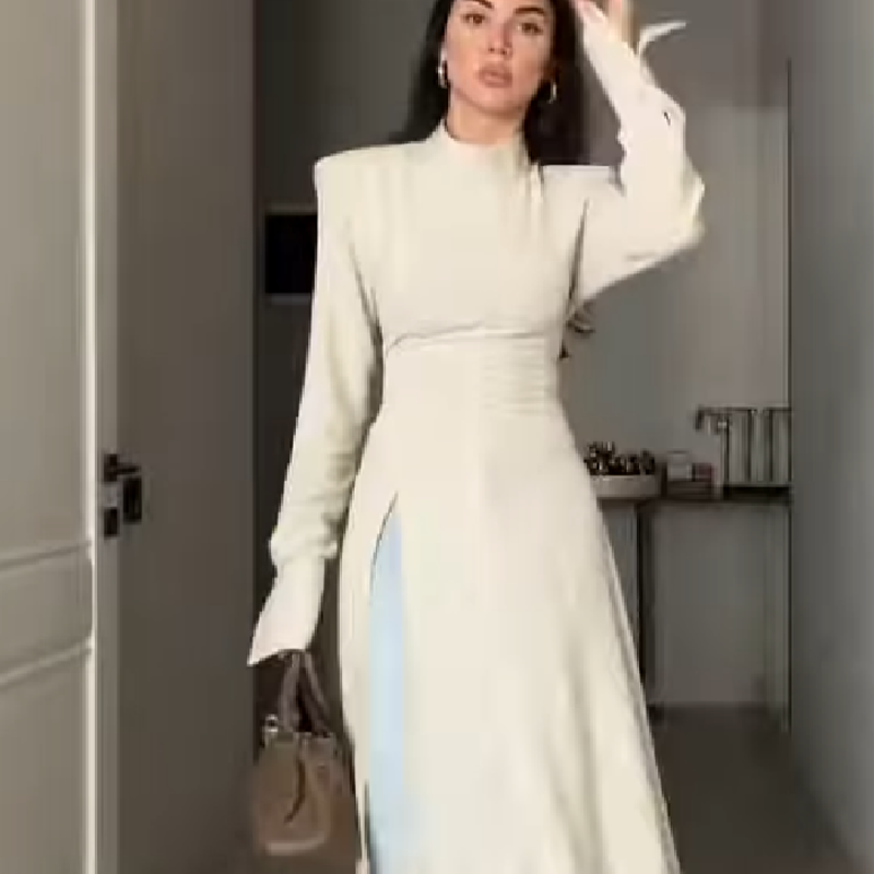 Women's Elegant High Neck Long - Body Jewelry Waist recension och pris