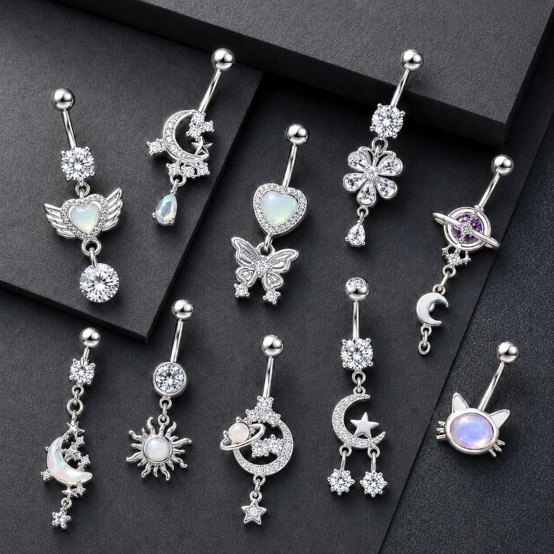 Colorful Y2K Stainless Steel Z - Body Jewelry Belly Button Rings recension och pris