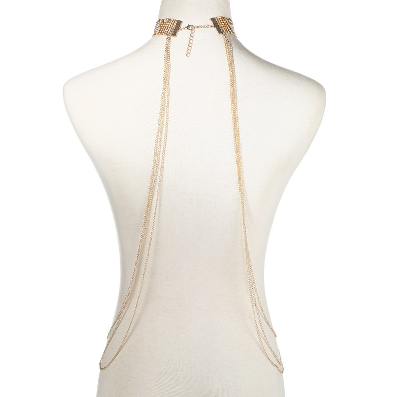 Gold Color Body Chain Women  R - Body Jewelry Rhinestone recension och pris