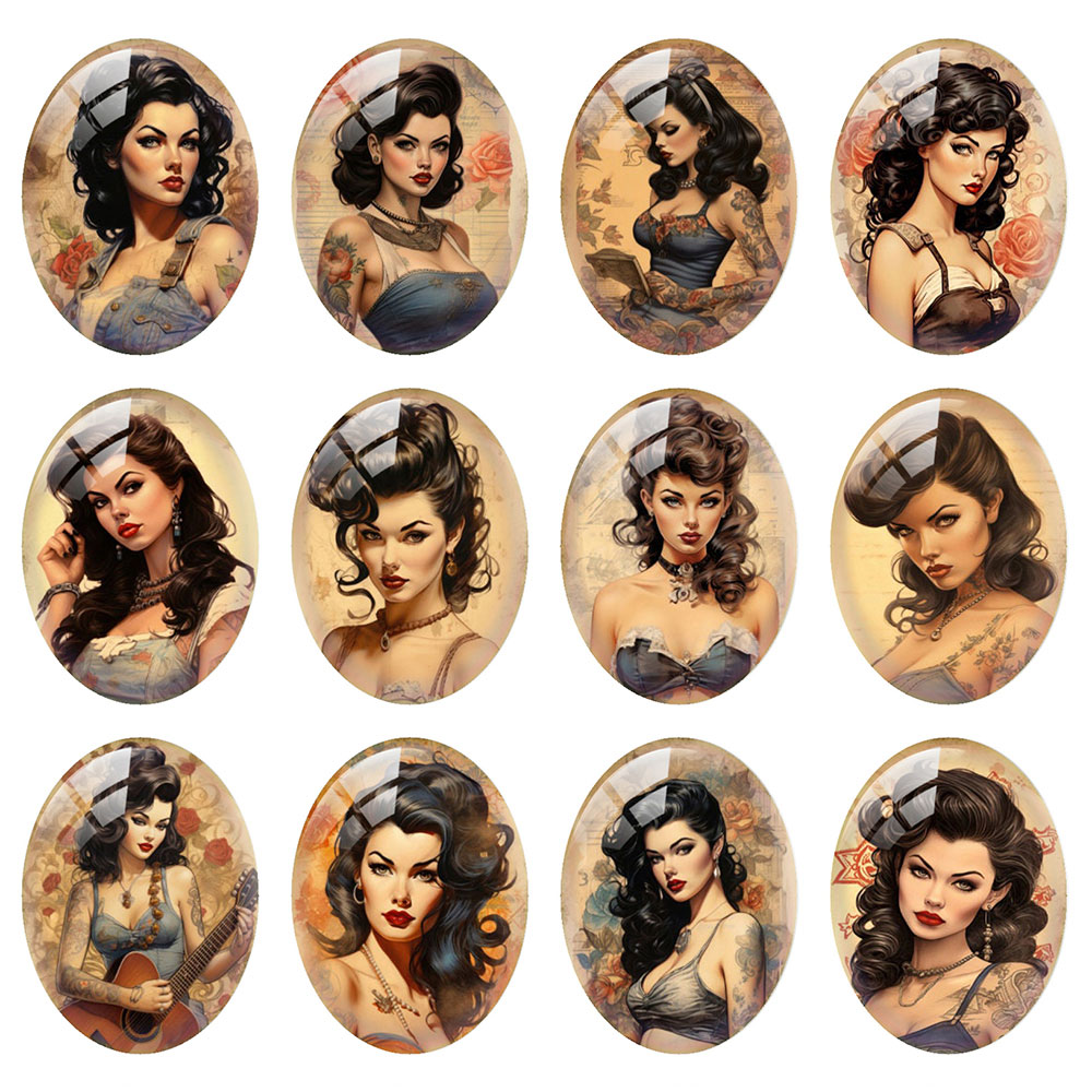 Random Mixed Round/Oval/Square - Body Jewelry Stickers recension och pris