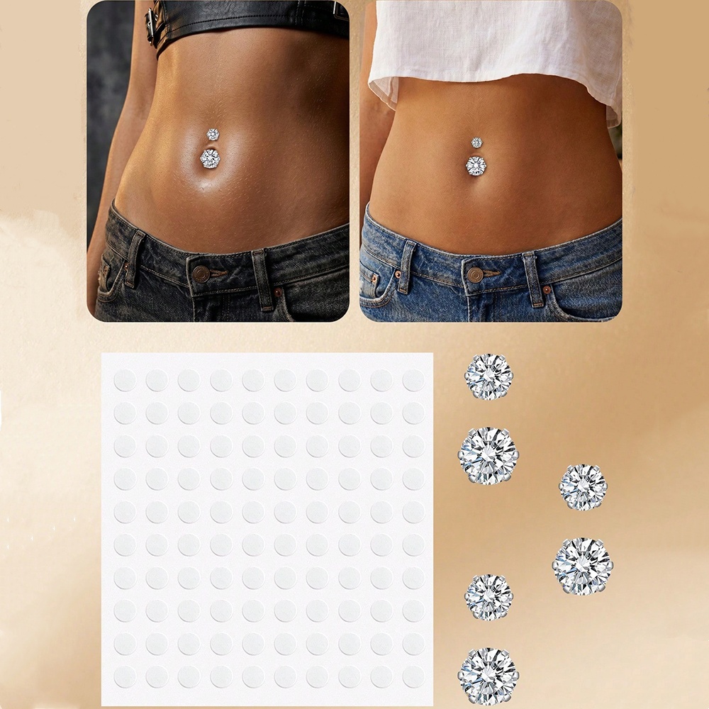 Fake Belly Piercing Cubic Zirc - Body Jewelry Belly Button Rings recension och pris