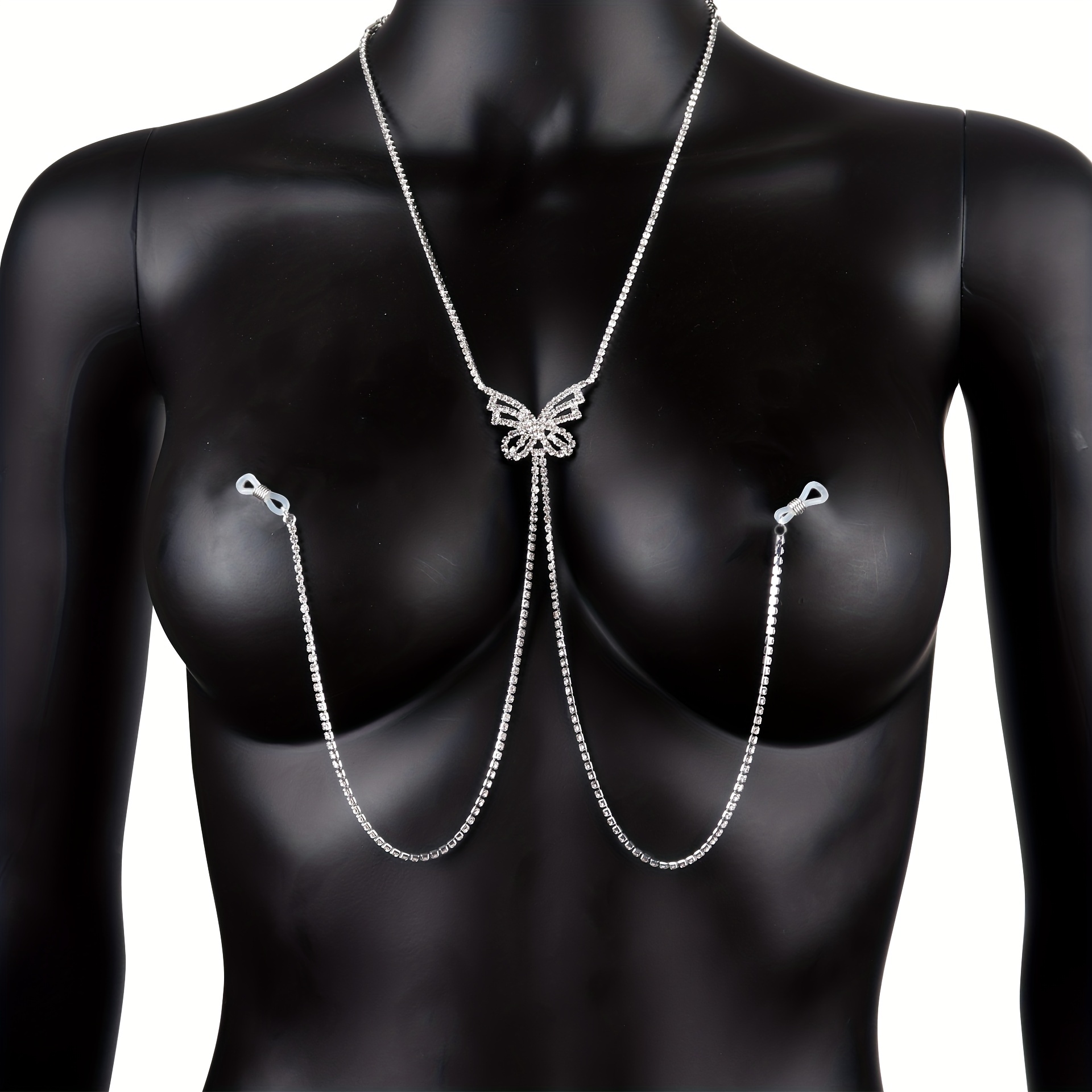 1 pc Tassel Butterfly Nipple C - Body Jewelry Rhinestone recension och pris