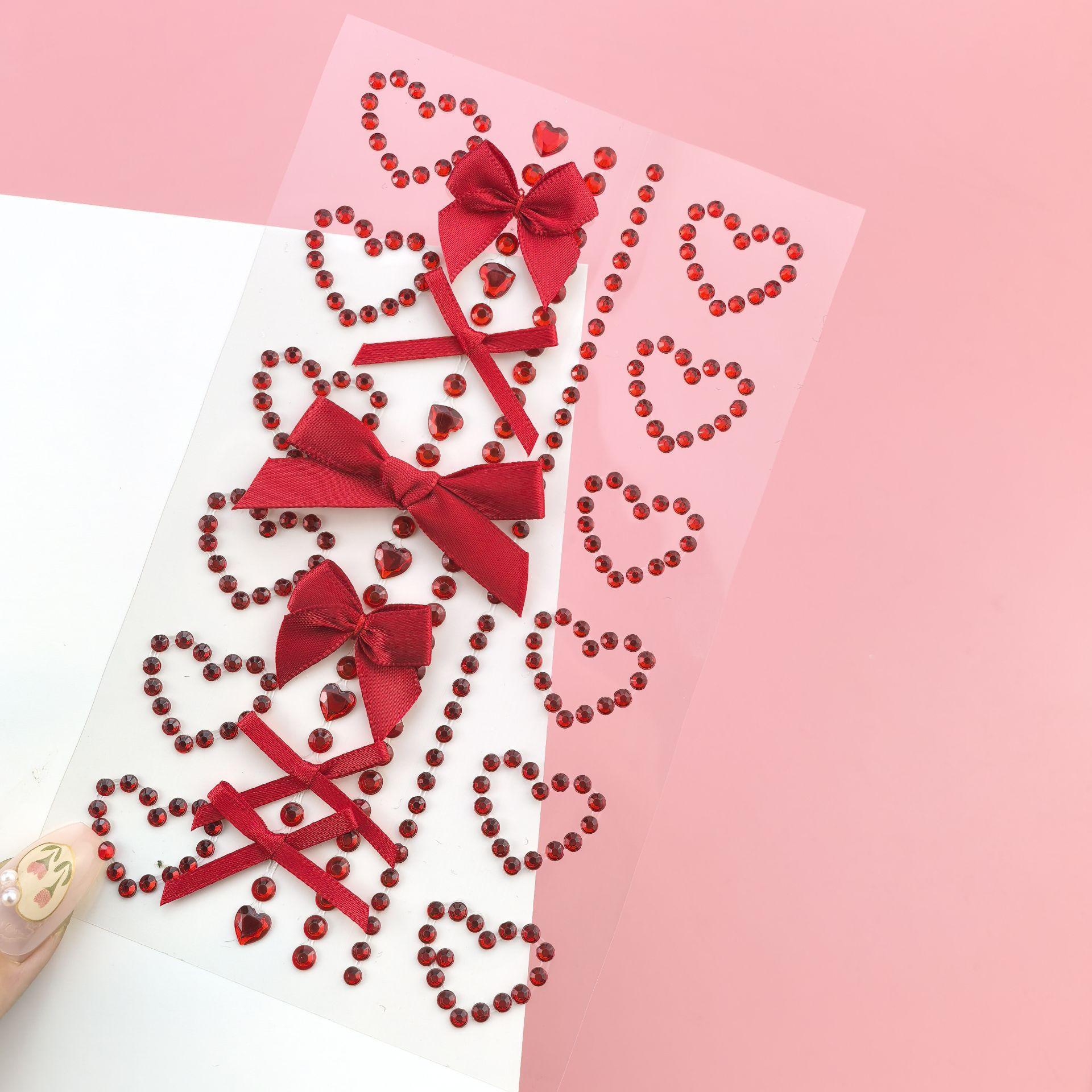 1 Sheet Red Ribbon Bow Sparkly - Body Jewelry Stickers recension och pris