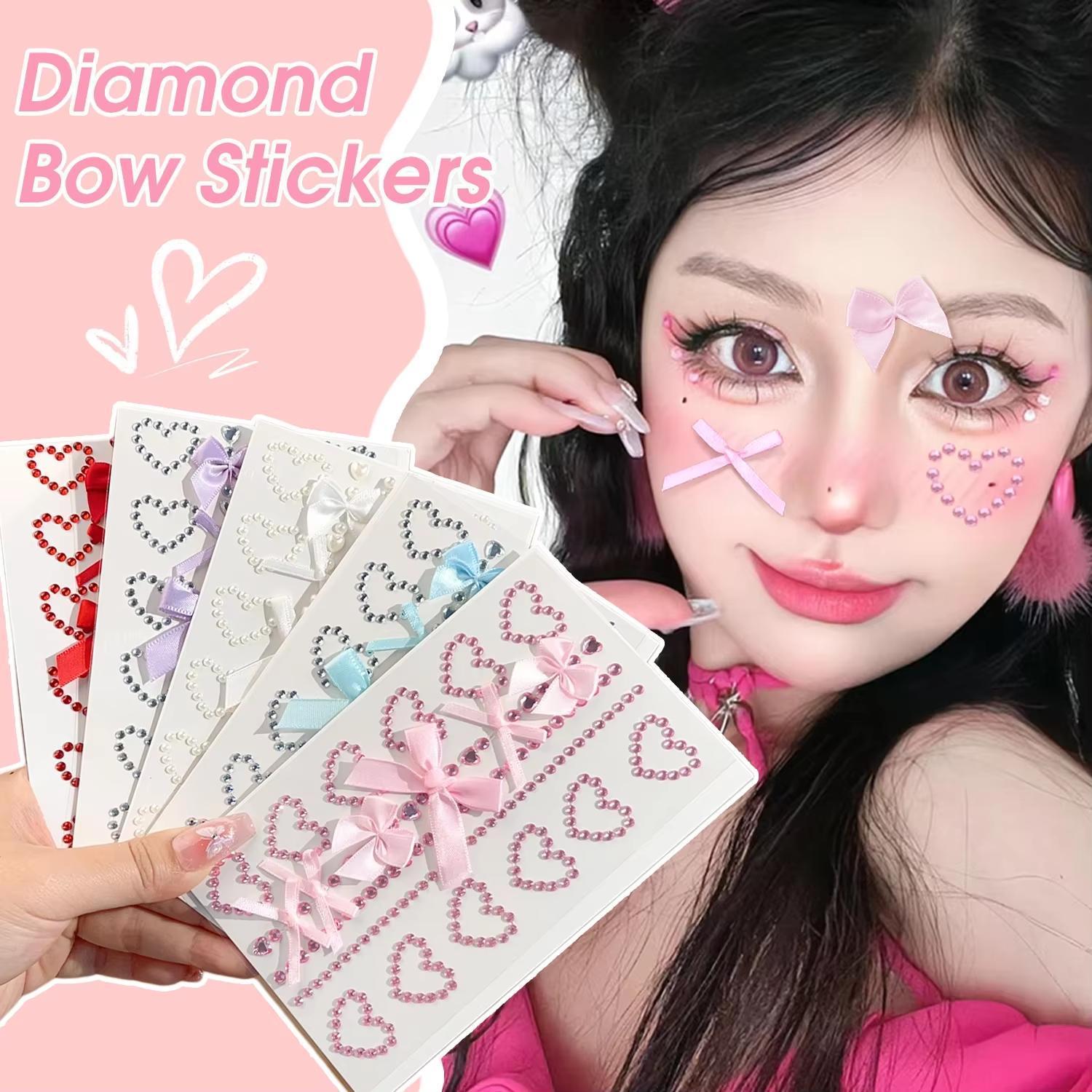 1 Sheet Red Ribbon Bow Sparkly - Body Jewelry Stickers recension och pris
