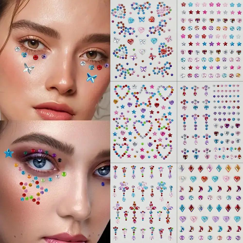 1 Sheet Colorful Bow/Star/Hear - Body Jewelry Stickers recension och pris