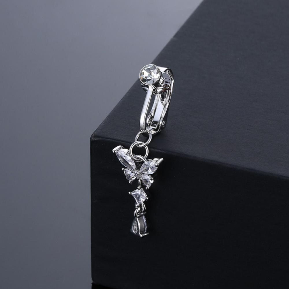 Butterfly Design Clip On Belly - Body Jewelry Belly Button Rings recension och pris