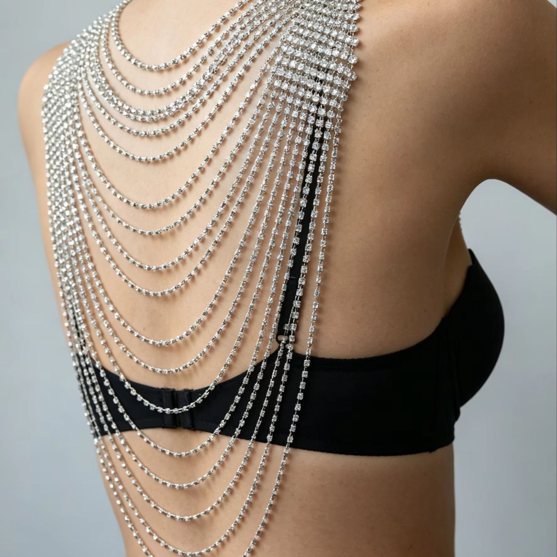 Stylish Multi-Layer Body Chain - Body Jewelry Rhinestone recension och pris