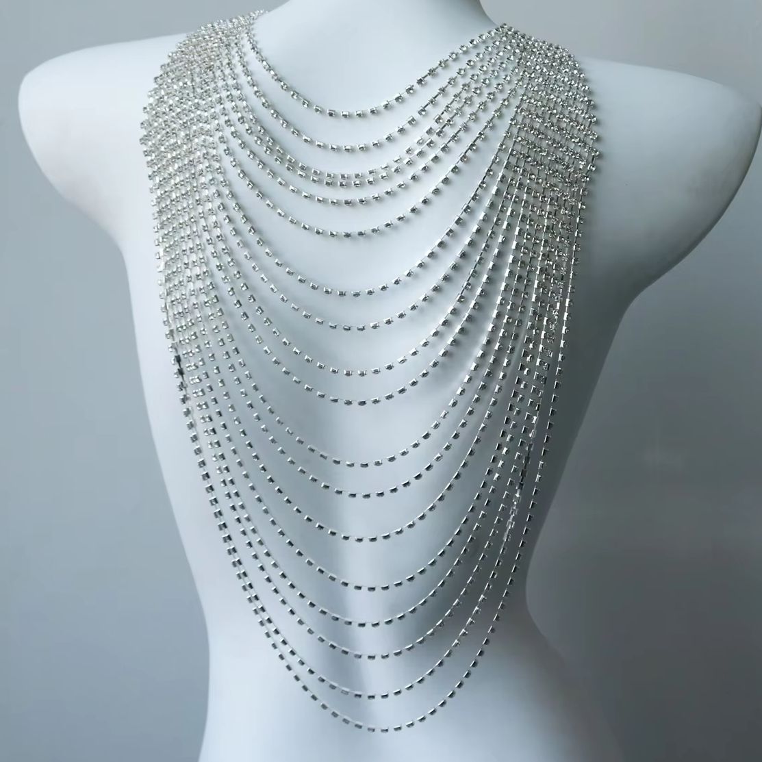 Stylish Multi-Layer Body Chain - Body Jewelry Rhinestone recension och pris