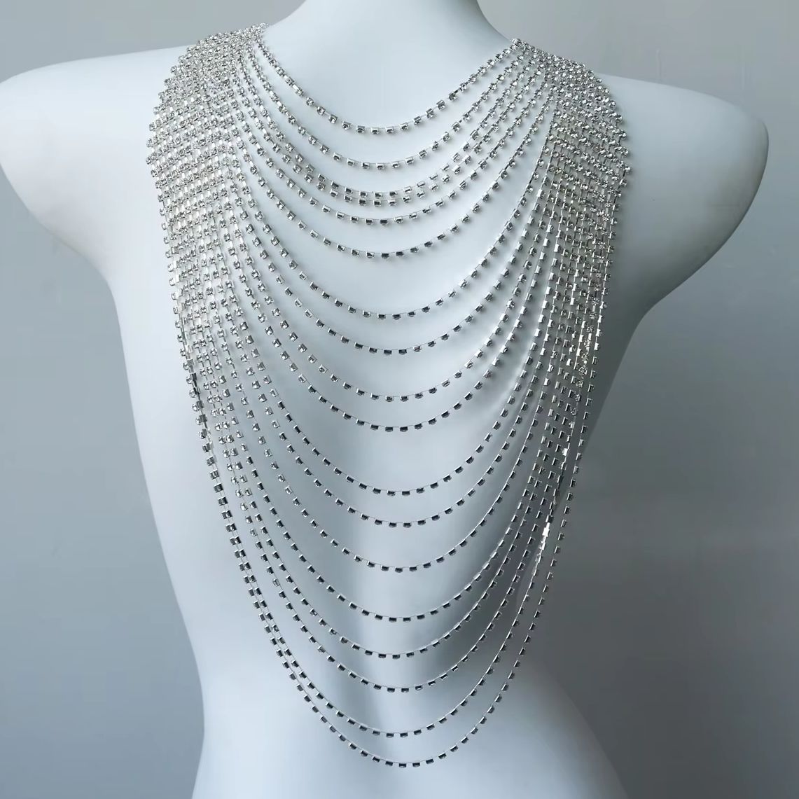Stylish Multi-Layer Body Chain - Body Jewelry Rhinestone recension och pris