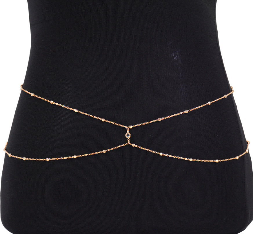 Clear Rhinestone Beaded Belly  - Body Jewelry Bulk recension och pris