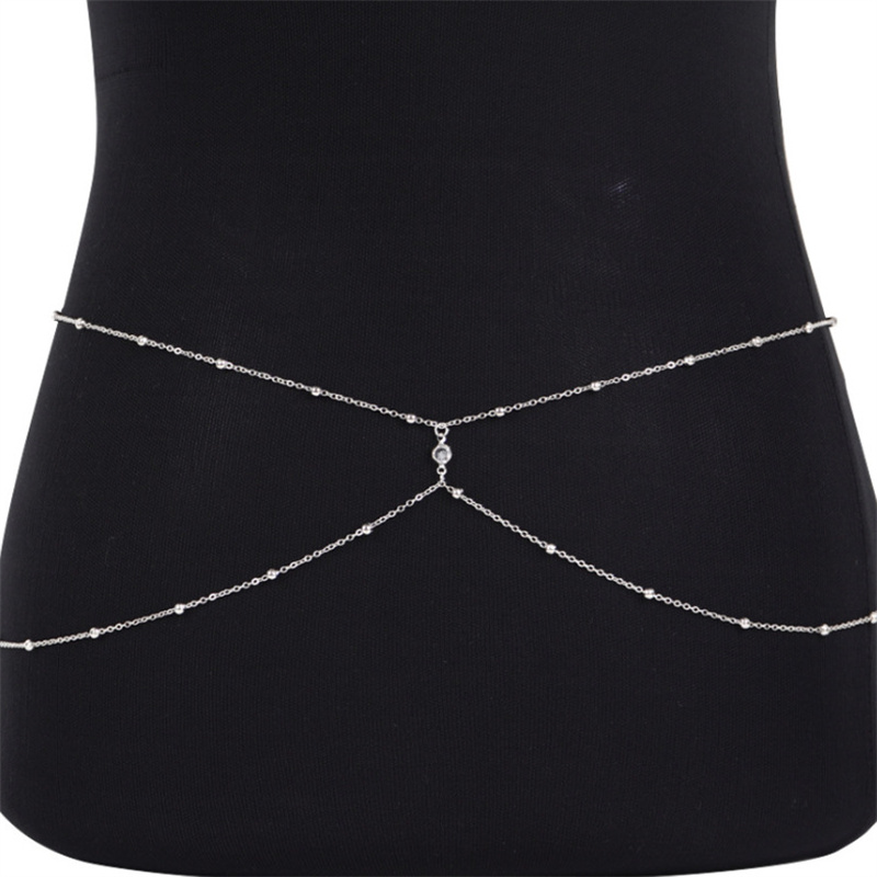 Clear Rhinestone Beaded Belly  - Body Jewelry Bulk recension och pris