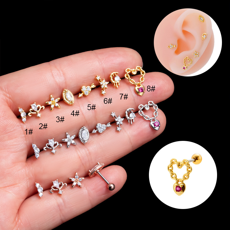 G23 Titanium Cartilage Earring - Body Jewelry Labret recension och pris