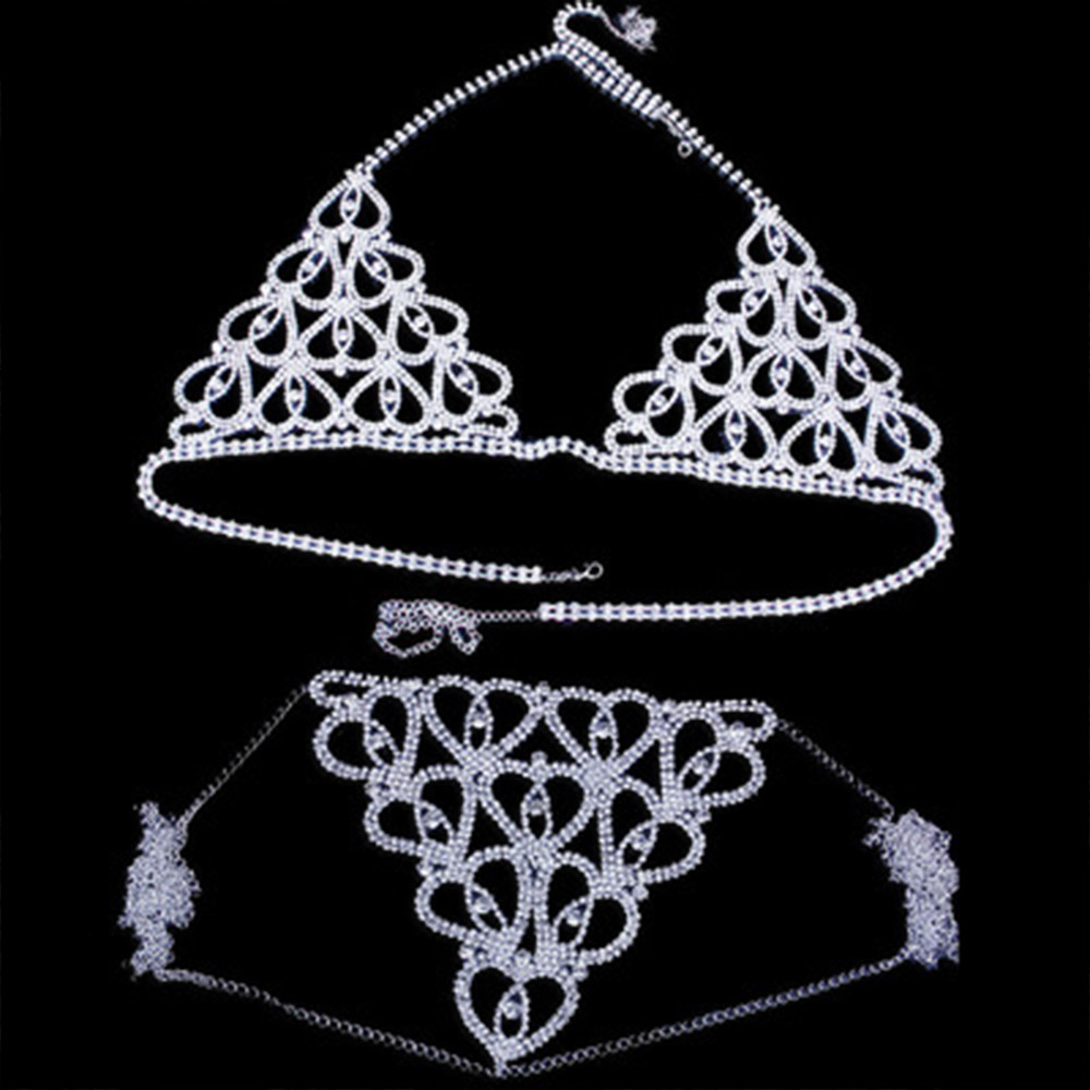 Fashion Rhinestone Heart Bra T - Body Jewelry Rhinestone recension och pris
