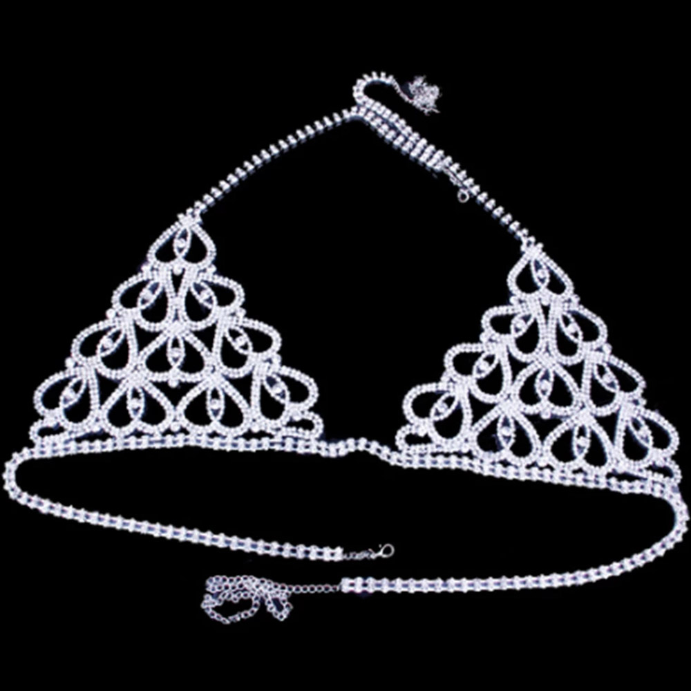 Fashion Rhinestone Heart Bra T - Body Jewelry Rhinestone recension och pris