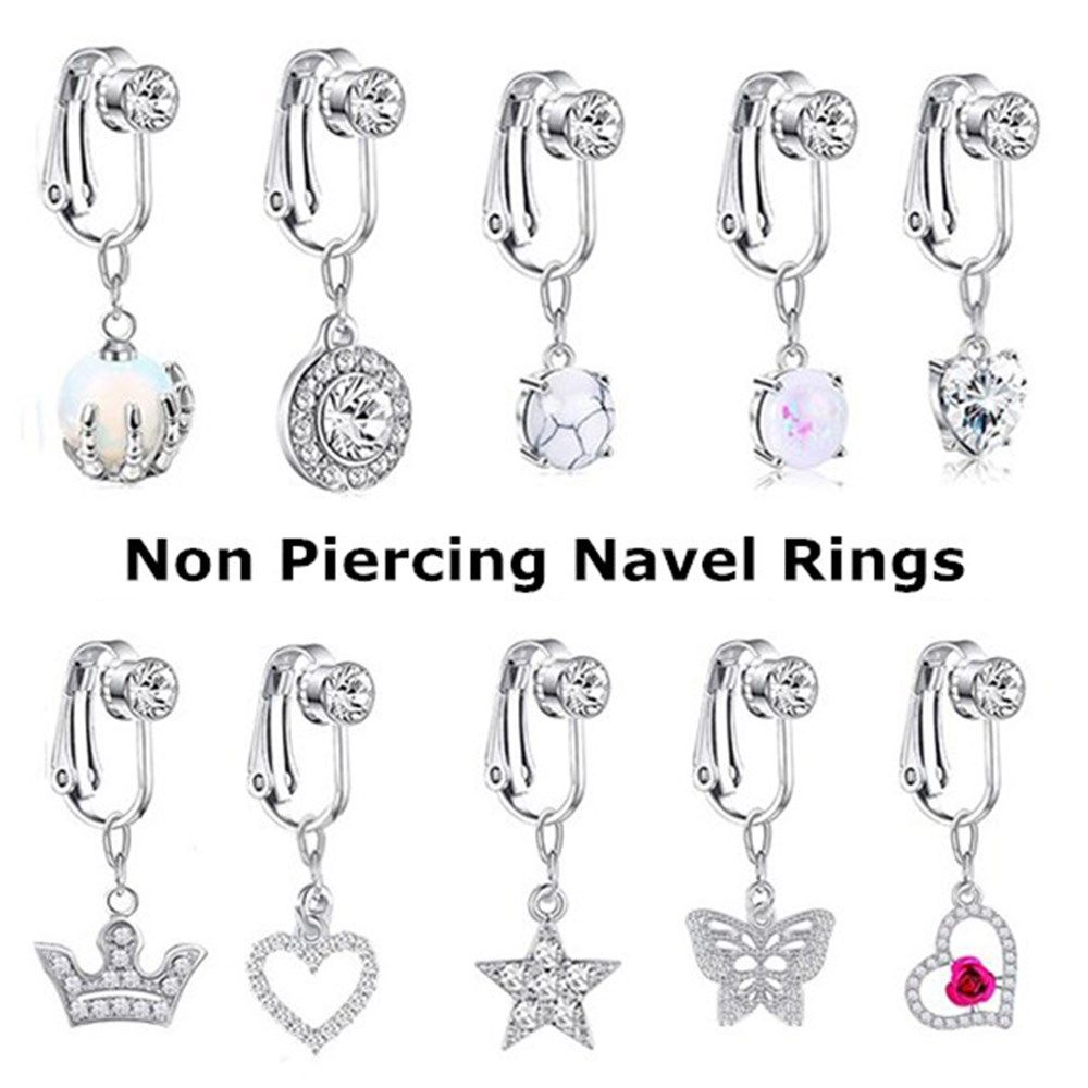 Accessories Women Clip On Earr - Body Jewelry Belly Button Rings recension och pris