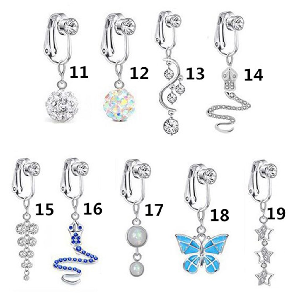Accessories Women Clip On Earr - Body Jewelry Belly Button Rings recension och pris