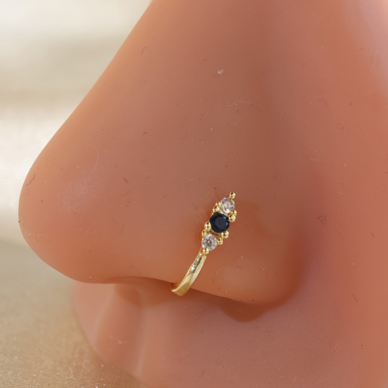 1-piece set of blue zircon nos - Body Jewelry Nose Ring recension och pris