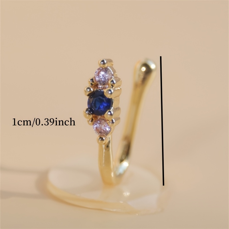 1-piece set of blue zircon nos - Body Jewelry Nose Ring recension och pris