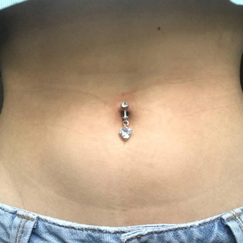 Gold Fake Belly Piercing Cubic - Body Jewelry Belly Button Rings recension och pris
