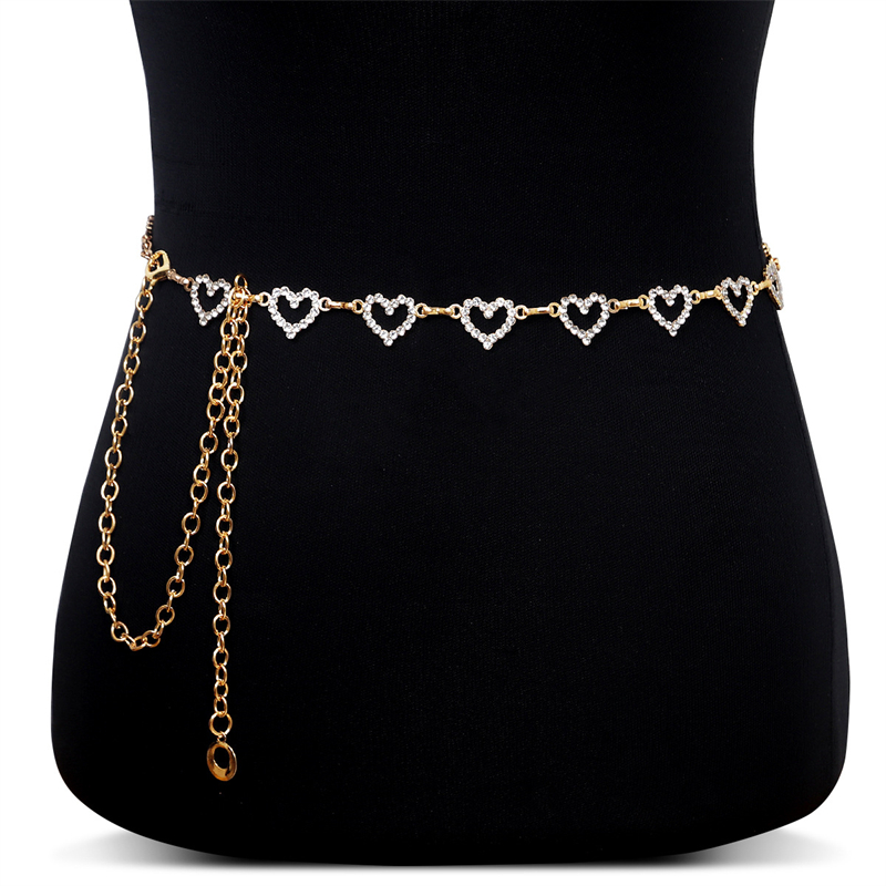 Fashion Rhinestone Heart Waist - Body Jewelry Bulk recension och pris