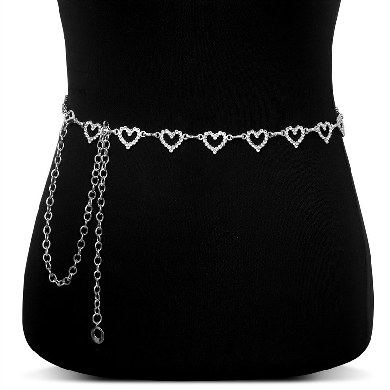 Fashion Rhinestone Heart Waist - Body Jewelry Bulk recension och pris